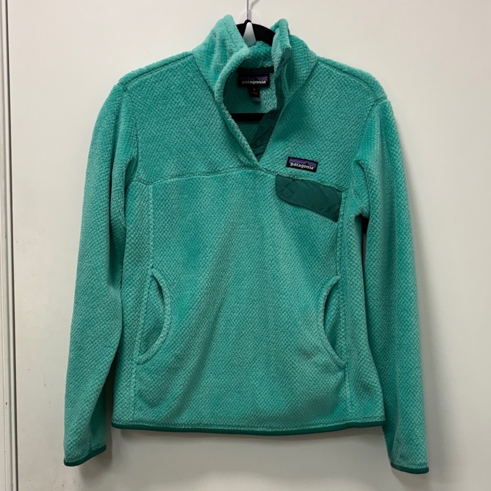 PATAGONIA WOMENS TURQUOISE COWL NECK SWEATER